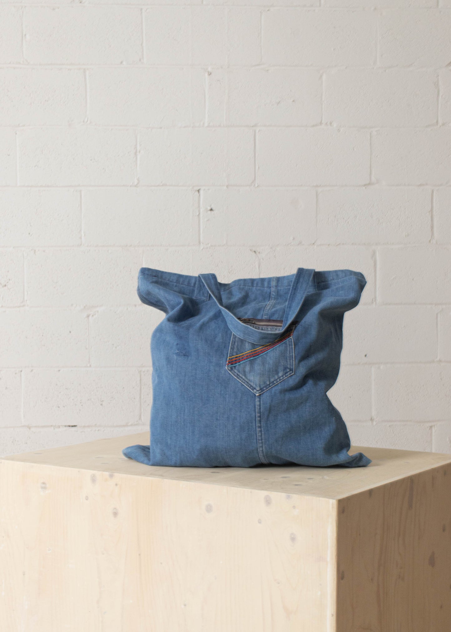 Vintage 1970s Denim Tote Bag