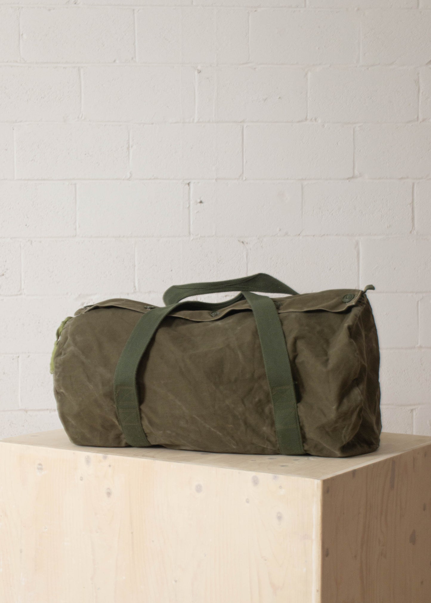 Vintage 1980s Military Canvas Duffle Bag