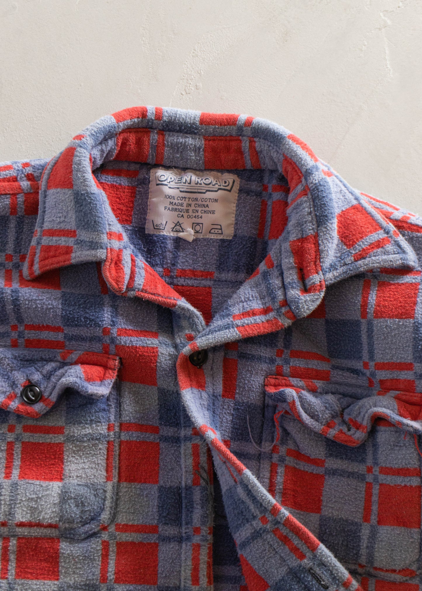 1980s Open Road Flannel Button Up Shirt Size L/XL