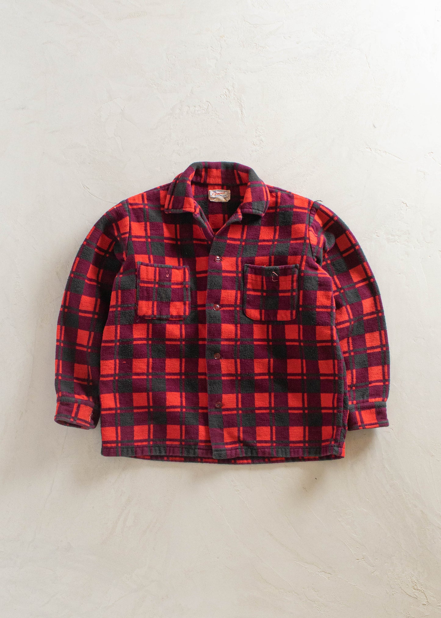 1980s Champion Flannel Button Up Shirt Size M/L