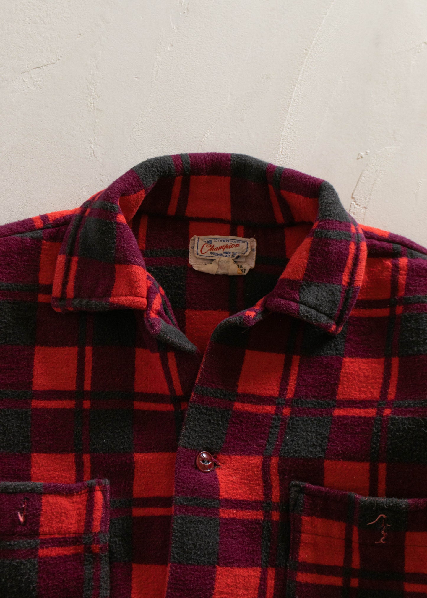 1980s Champion Flannel Button Up Shirt Size M/L