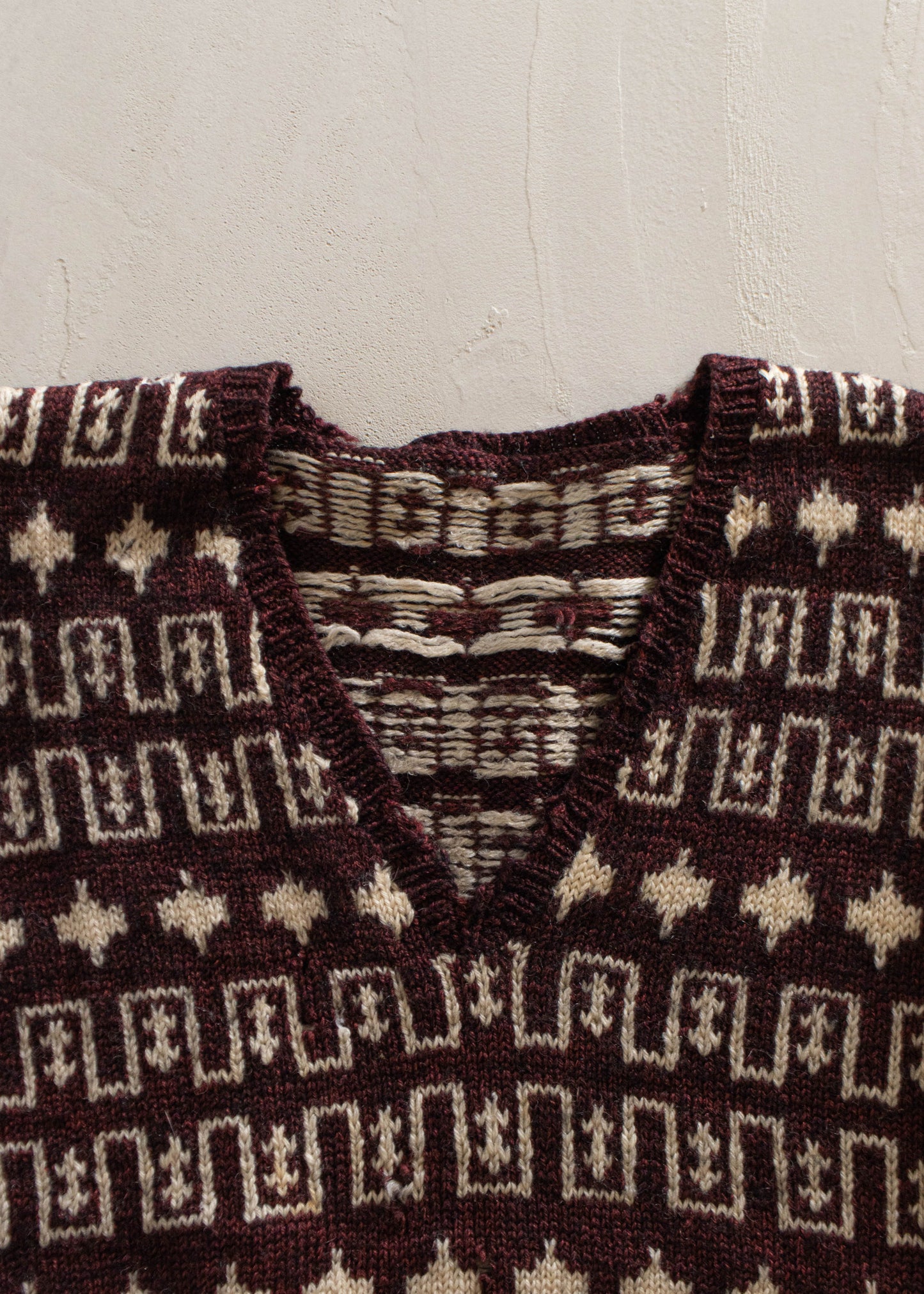 1980s Geometric Pattern Pullover Sweater Size M/L