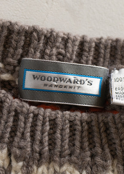 1980s WoodWard's Geometric Pattern Mohair Wool Sweater Size S/M