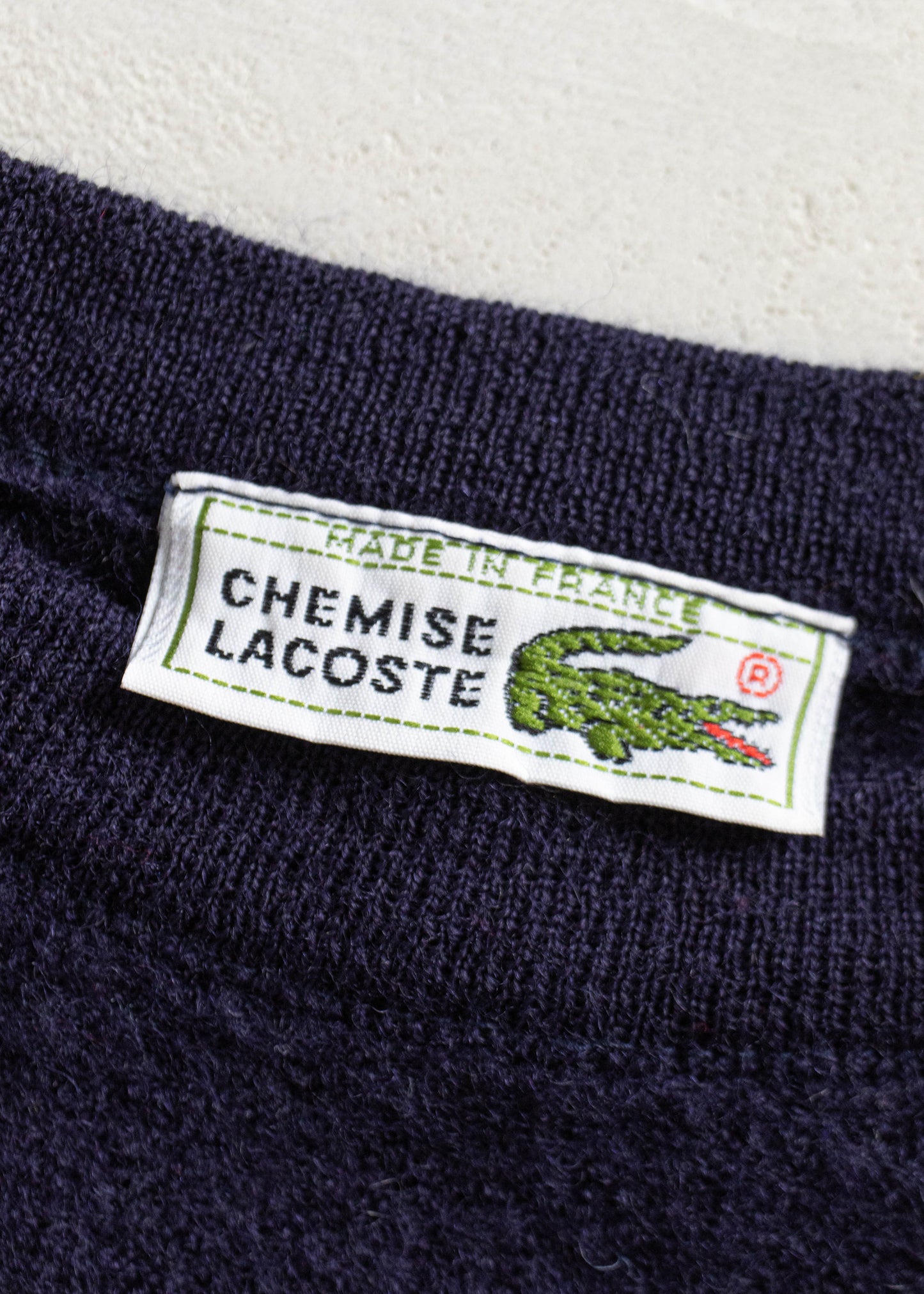 Vintage 1980s Lacoste Wool Pullover Sweater Size S/M