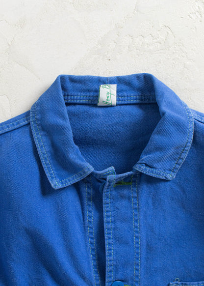 Vintage 1980s Henry Beaudew Bleu de Travail French Workwear Chore Coat Size XS/S