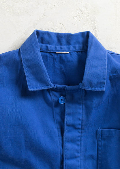 Vintage 1980s Bleu de Travail French Workwear Chore Coat Size S/M