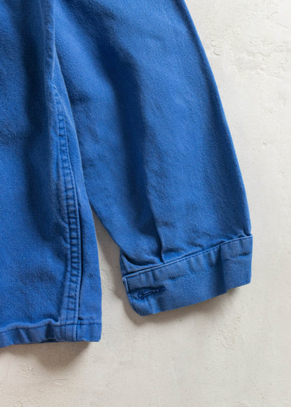 Vintage 1980s Bleu de Travail French Workwear Chore Coat Size S/M