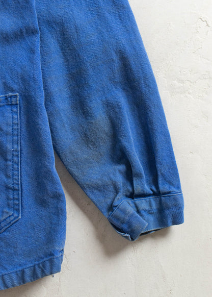 Vintage 1980s Bleu de Travail French Workwear Chore Jacket Size XS/S