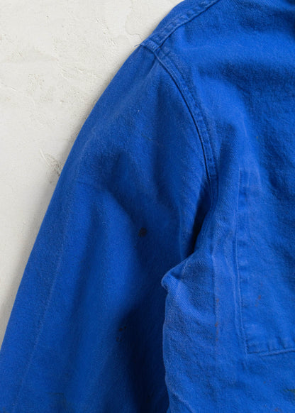 Vintage 1980s L'idéal Bleu de Travail French Workwear Chore Jacket Size S/M