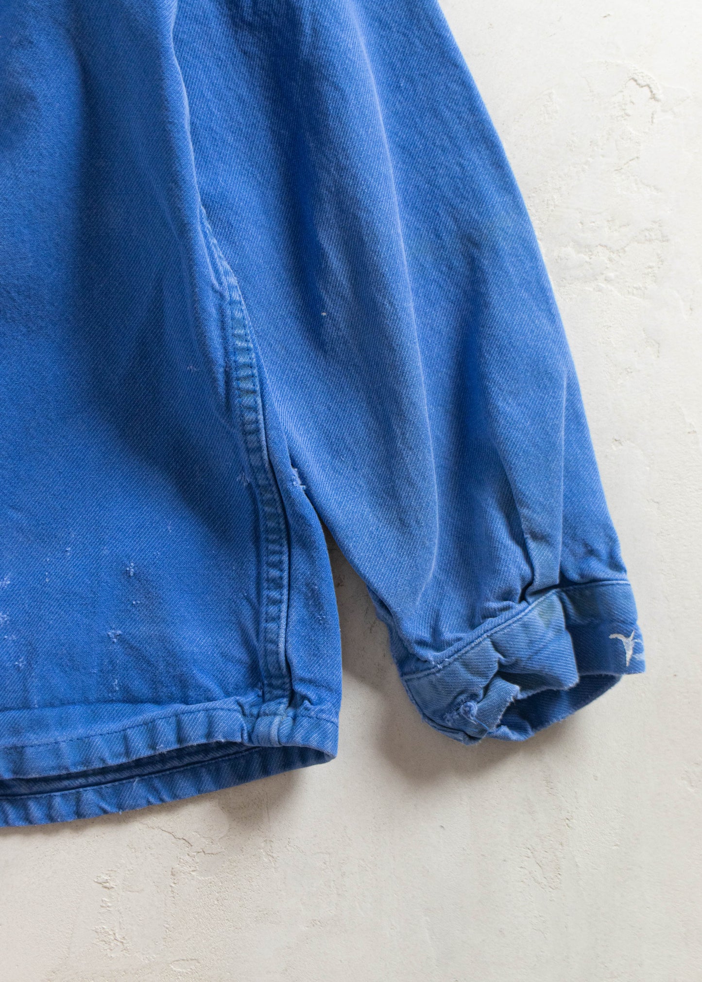 Vintage 1980s Bleu de Travail French Workwear Chore Coat Size S/M