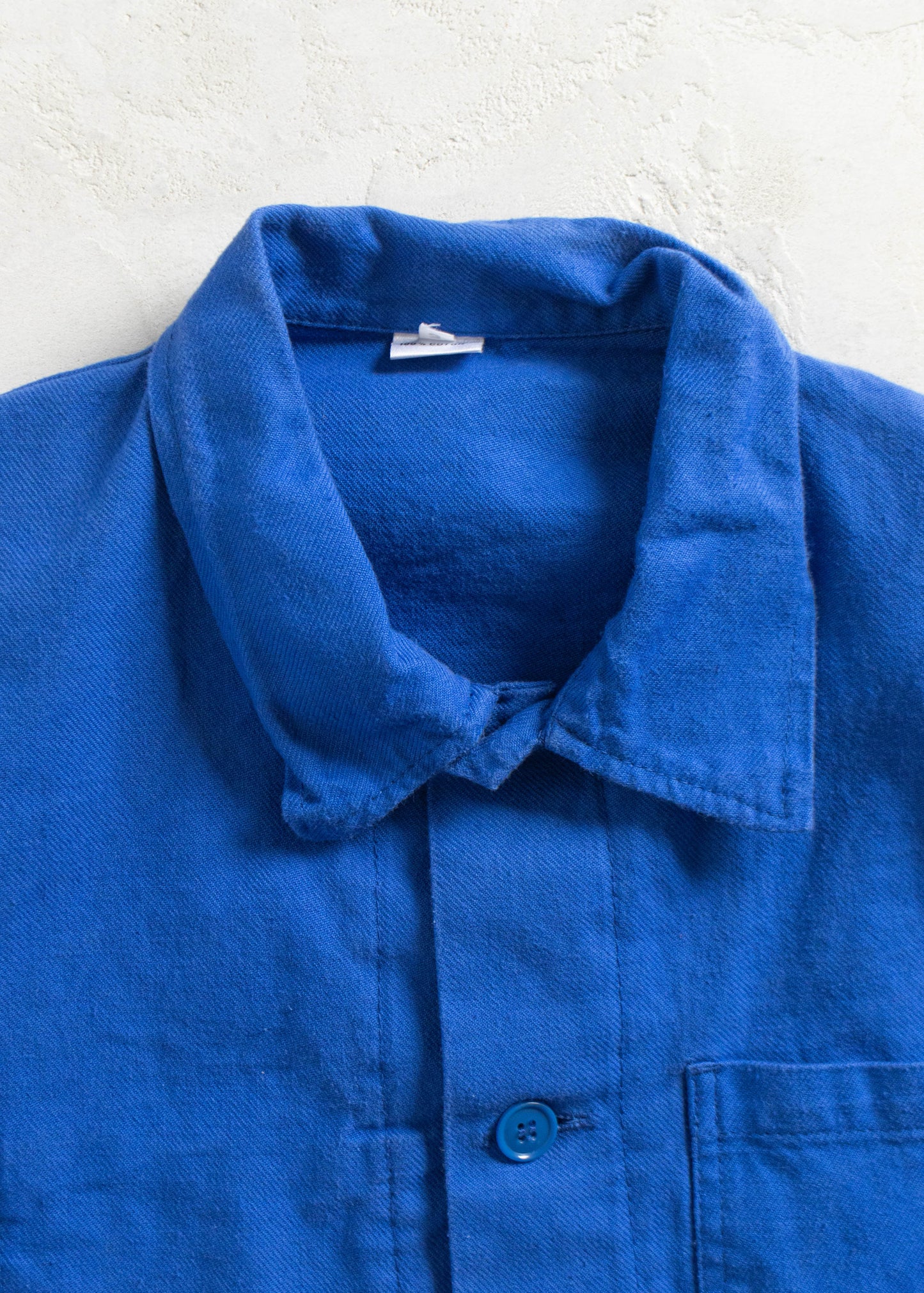 Vintage 1980s Bleu de Travail French Workwear Chore Coat Size M/L