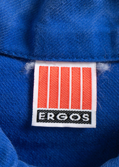 Vintage 1980s Ergos Bleu de Travail French Workwear Chore Coat Size M/L