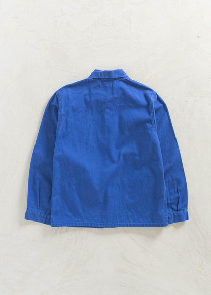 Vintage 1980s Bleu de Travail French Workwear Chore Coat Size S/M