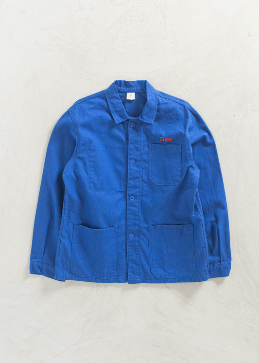 Vintage 1980s L'idéal Bleu de Travail French Workwear Chore Coat Size S/M