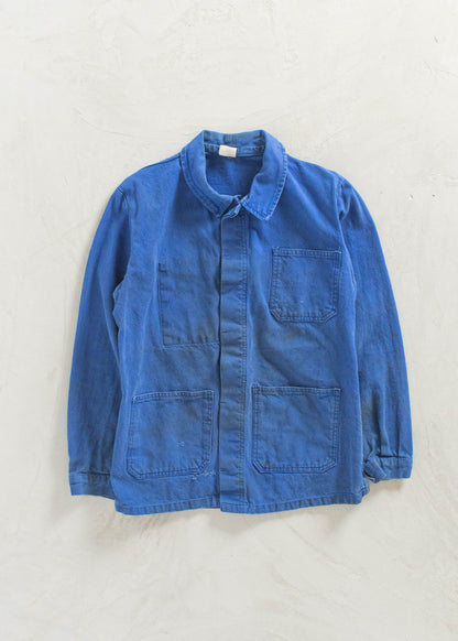 Vintage 1980s Bleu de Travail French Workwear Chore Jacket Size XS/S