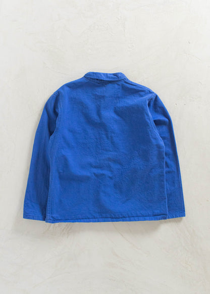 Vintage 1980s Bleu de Travail French Workwear Chore Coat Size M/L