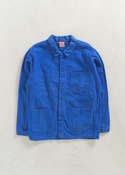 Vintage 1980s Ergos Bleu de Travail French Workwear Chore Coat Size M/L