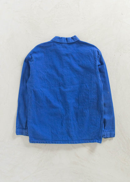 Vintage 1980s Ergos Bleu de Travail French Workwear Chore Coat Size M/L