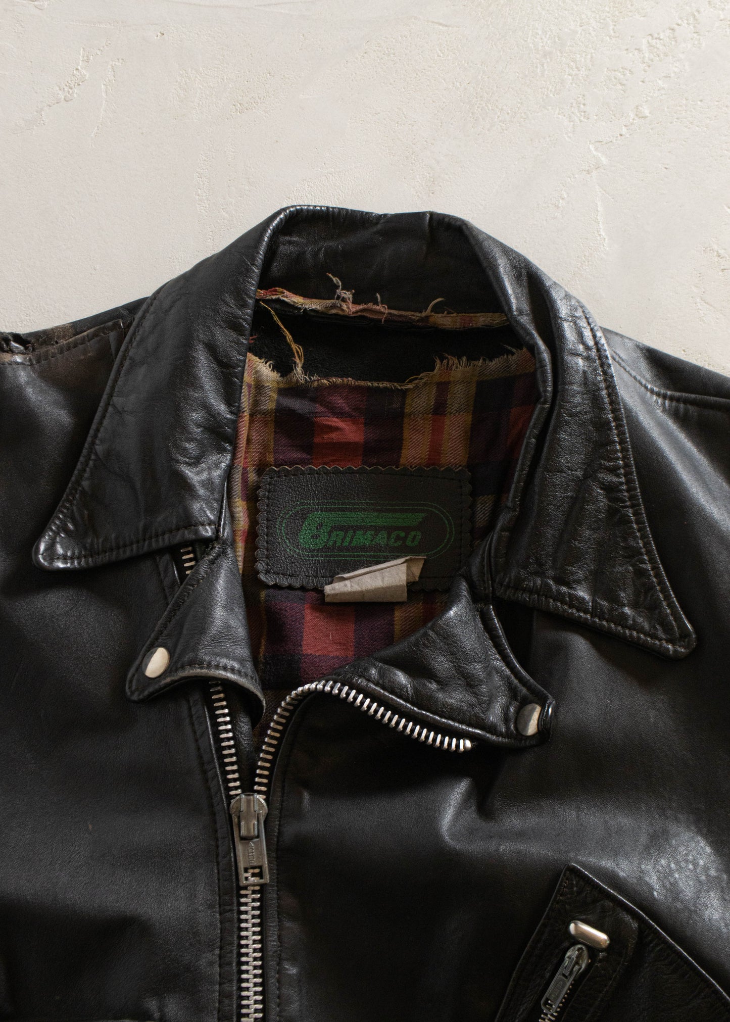 1980s Brimaco Leather Moto Jacket Size S/M