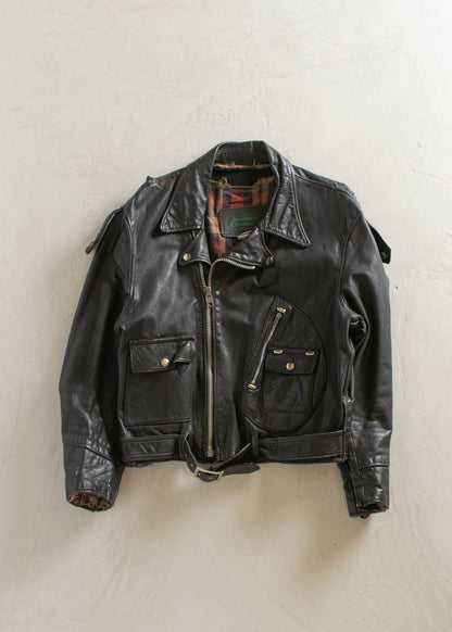 1980s Brimaco Leather Moto Jacket Size S/M