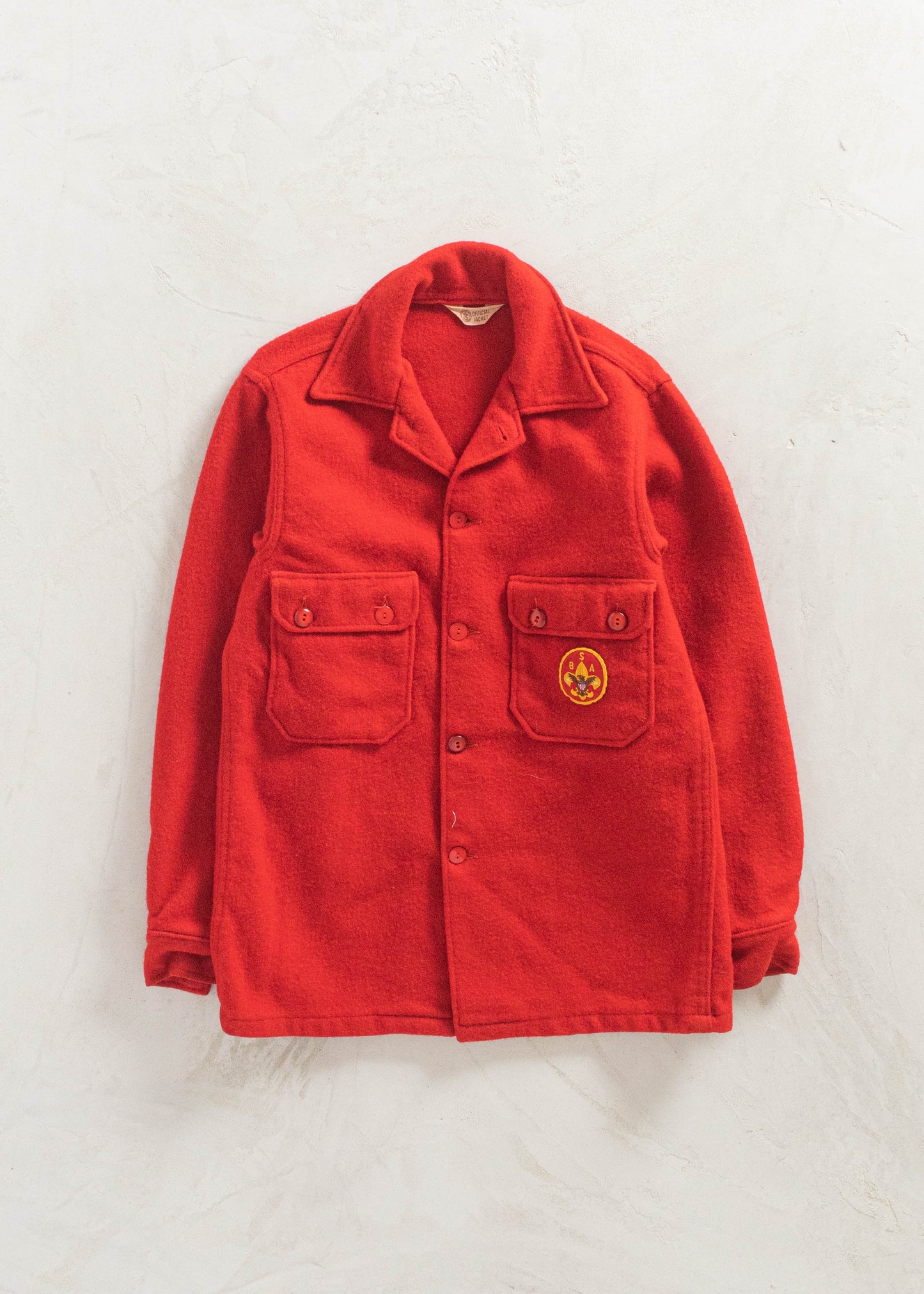 Vintage 1960s Boy Scouts of America Wool Flannel Jacket Size XS/S