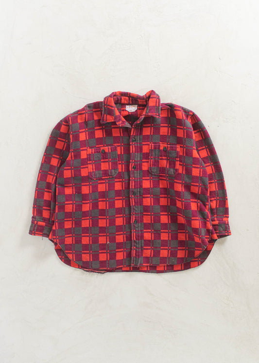 Vintage 1980s Champion Cotton Flannel Button Up Shirt Size XL/2XL