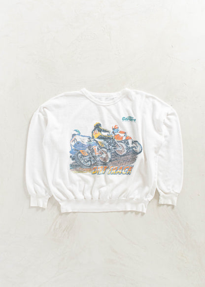 Vintage Chez Gerad Patates Frites Dirt Track Sweatshirt Size XL/2XL