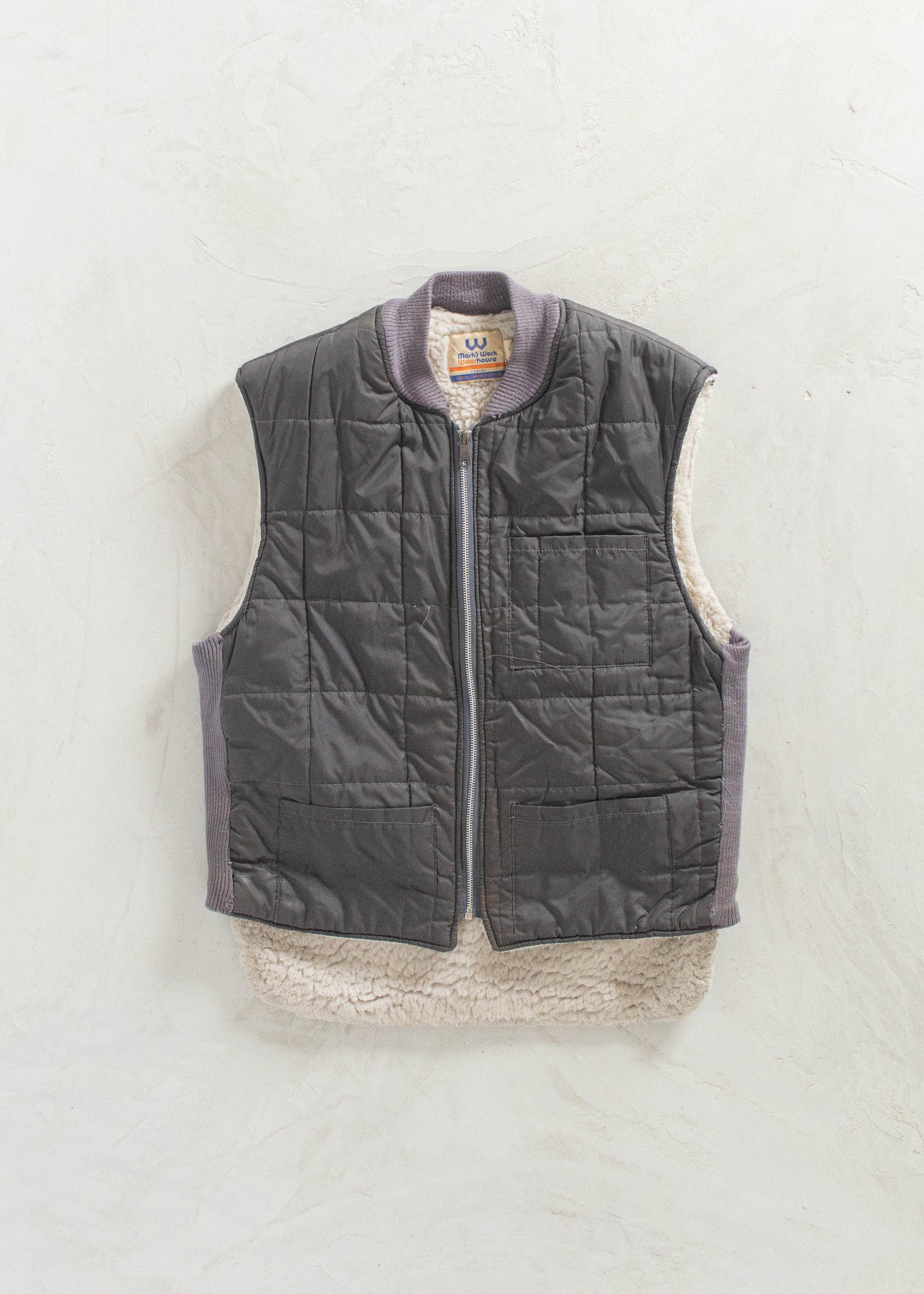 Vintage 1980s Mark's Work Wearhouse Sherpa Lined Vest Size L/XL