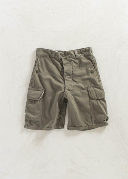 Vintage 1980s French Military Cargo Shorts Size Women's 27 Men's 30