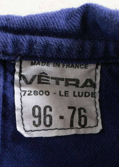 Vintage 1980s Bleu de Travail French Workwear Chore Coat Size S/M