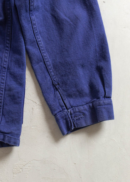 Vintage 1980s Bleu de Travail French Workwear Chore Coat Size S/M