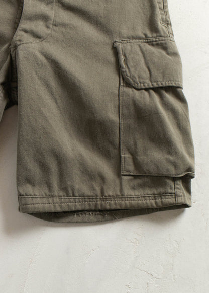 Vintage 1980s French Military Cargo Shorts Size Women's 27 Men's 30