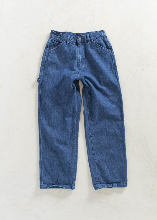 Vintage 1980s Denim Carpenter Pants Size Women's 27 Men's 30