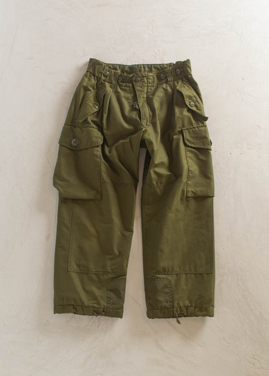 1980s Lined Military Wind Cargo Pants Size Women's 29 Men's 32