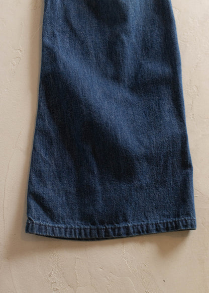 1970s Seafarer Denim Sailor Dungarees Size Women's 29 Men's 32