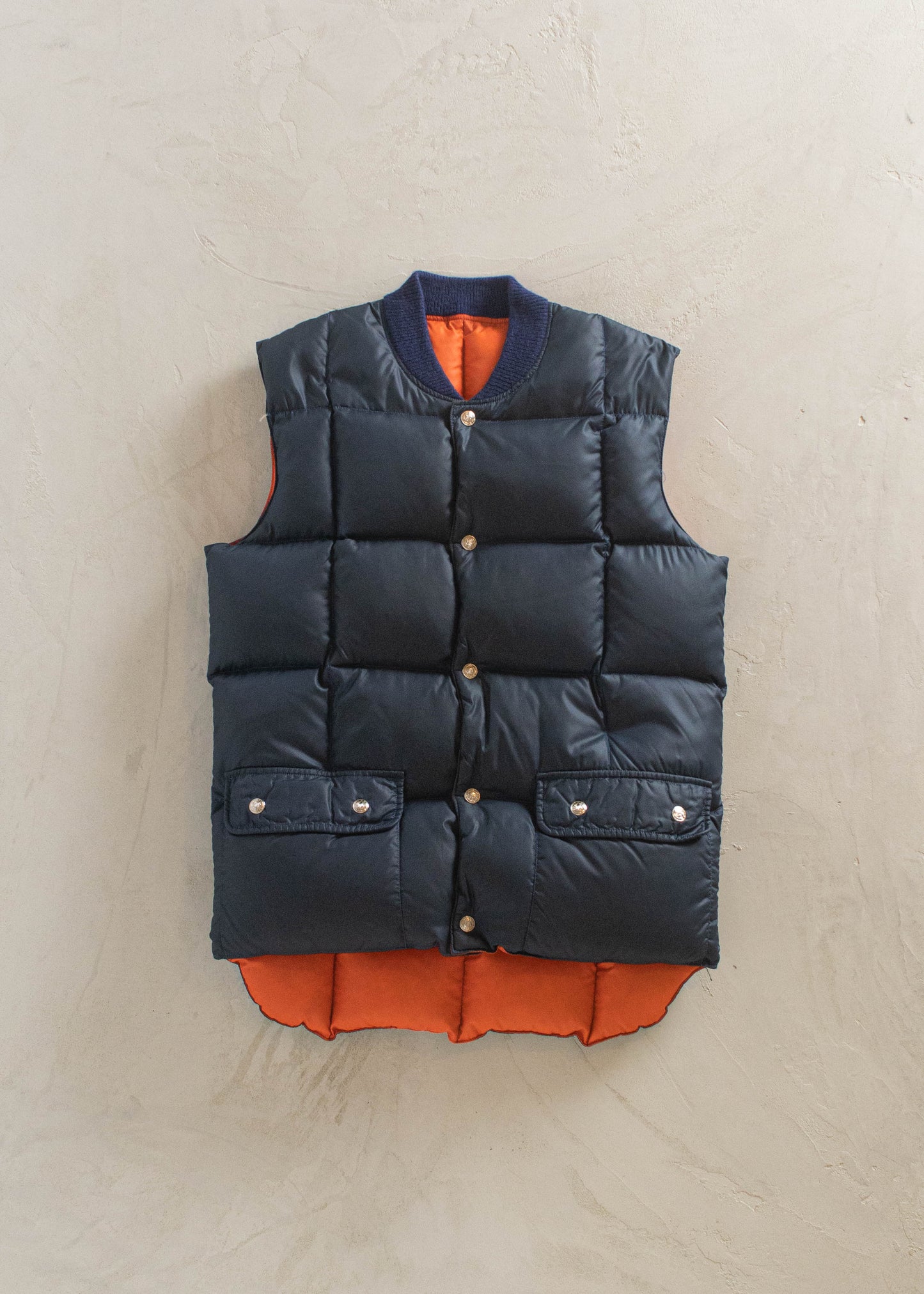 1990s Swan Brand Reversible Down Filled Vest Size S/M