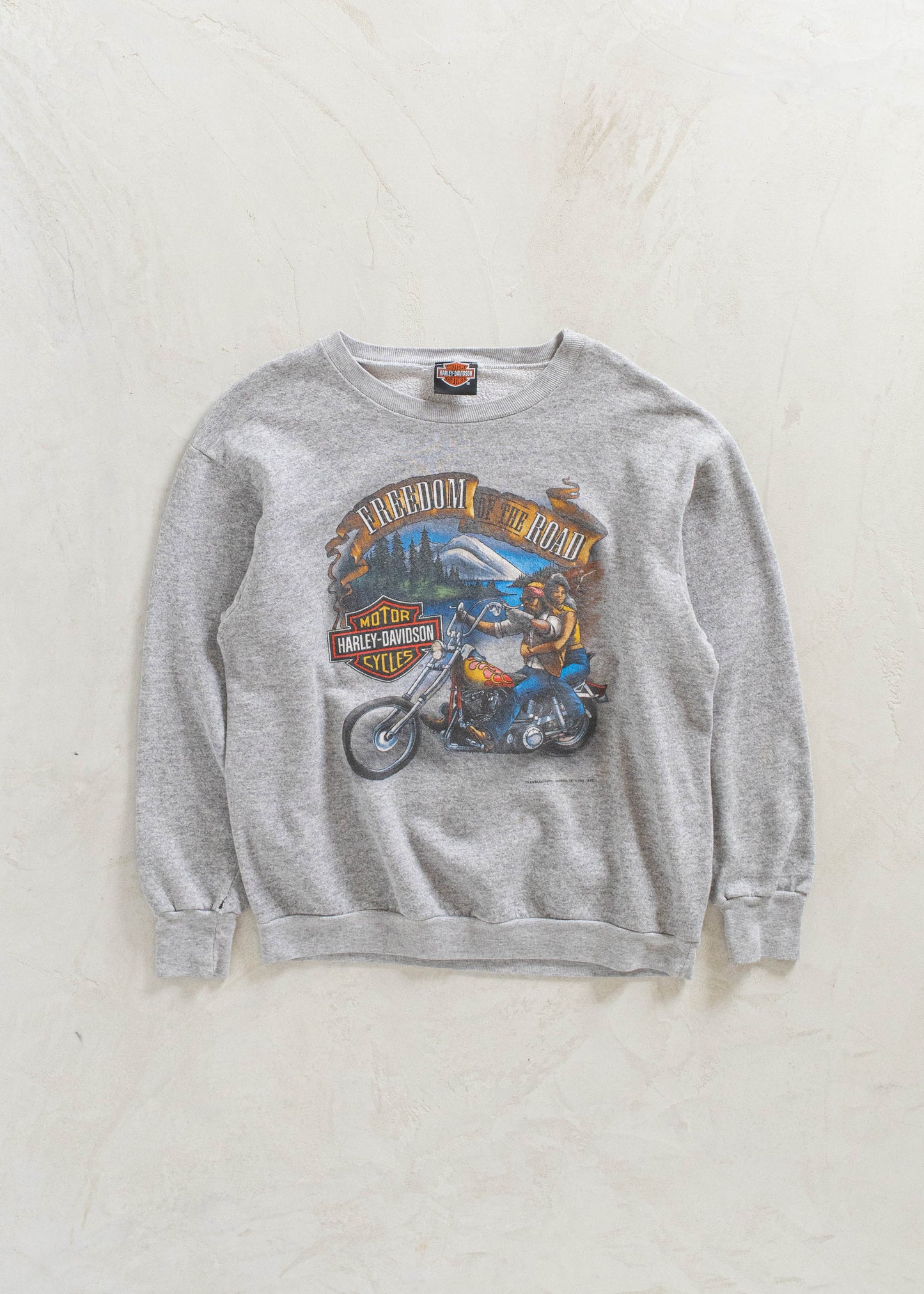 Vintage 1992 Harley-Davidson 3D Emblem Sweatshirt Size S/M