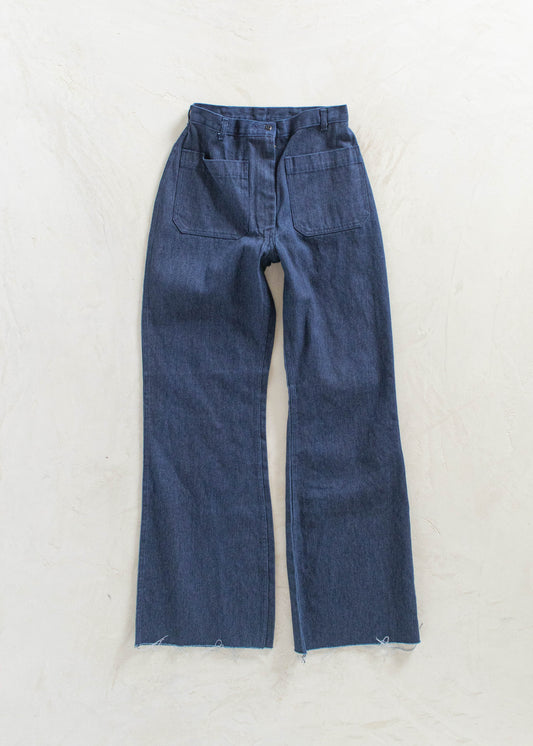 Vintage 1970s US Navy Denim Type I Sailor Pants Size Women's 24