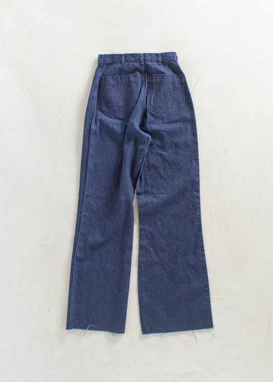 Vintage 1970s US Navy Denim Type I Sailor Pants Size Women's 24