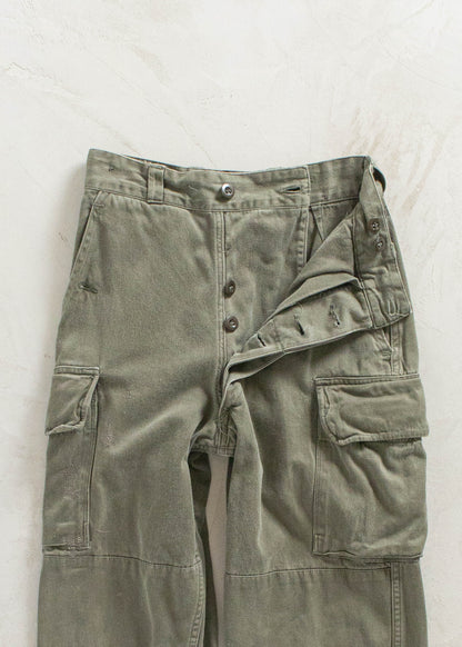 Vintage 1970s Paul Boyé French Military Cargo Pants Size Women's 24