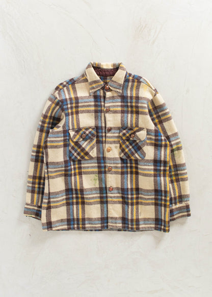 Vintage Wool Flannel Button Up Shirt Size M/L