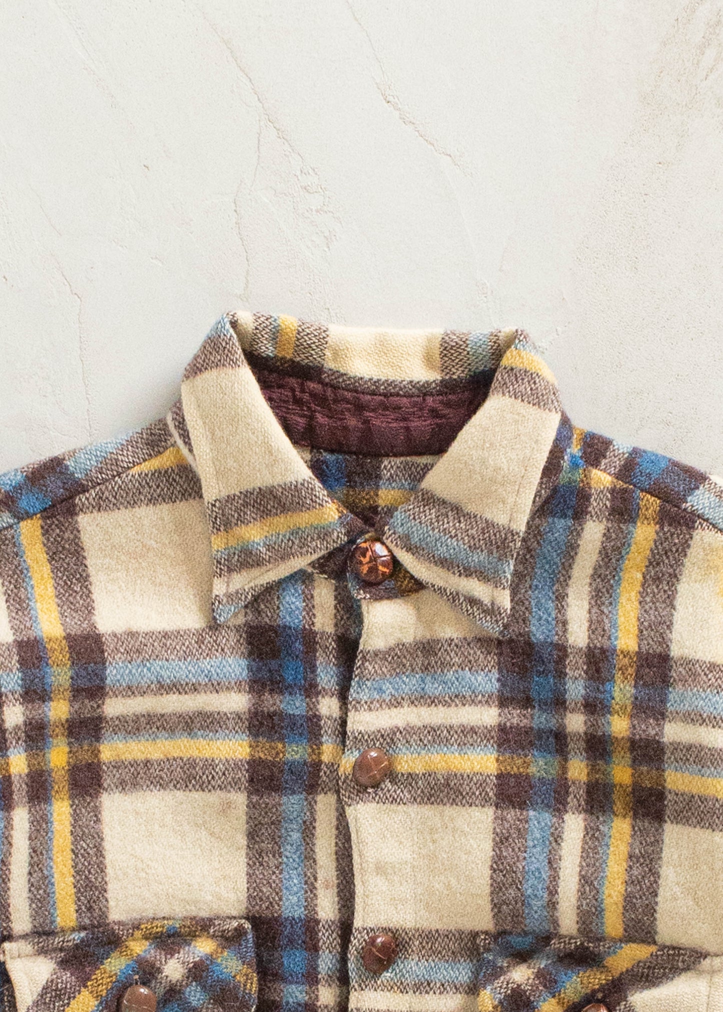 Vintage Wool Flannel Button Up Shirt Size M/L