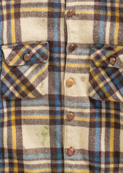 Vintage Wool Flannel Button Up Shirt Size M/L