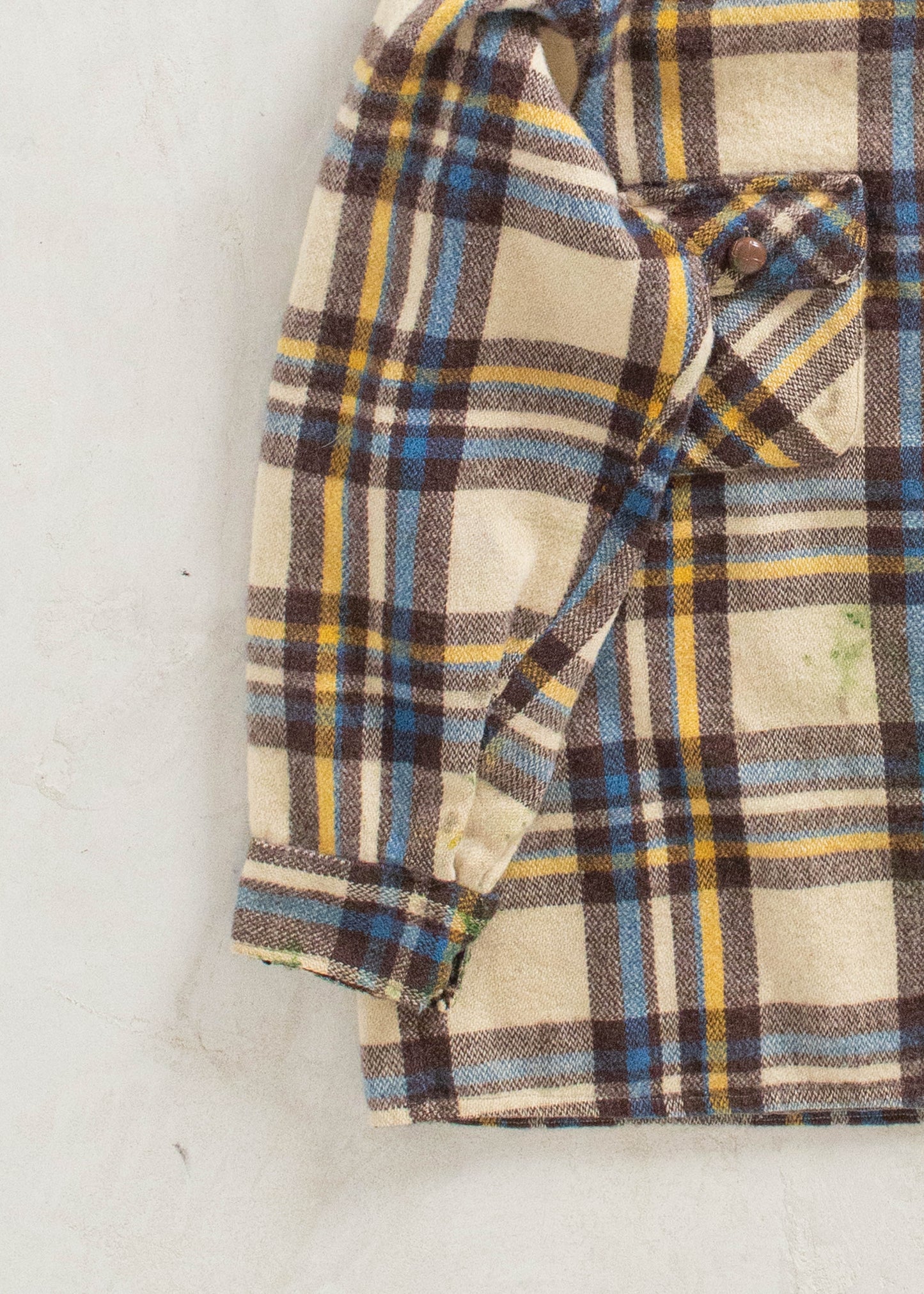 Vintage Wool Flannel Button Up Shirt Size M/L