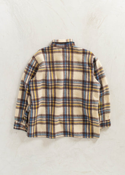 Vintage Wool Flannel Button Up Shirt Size M/L