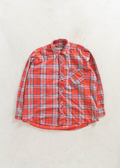 Vintage Cotton Flannel Button Up Shirt Size M/L