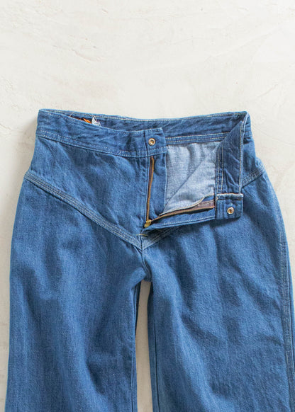 Vintage 1970s Landlubber Midwash Flare Jeans Size Women's 26 Men's 30