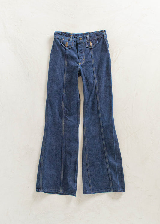 Vintage 1970s Liberte Darkwash Flare Jeans Size Women's 24