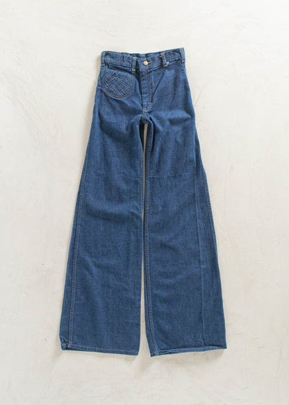 Vintage 1970s Liberte Darkwash Flare Jeans Women's 23