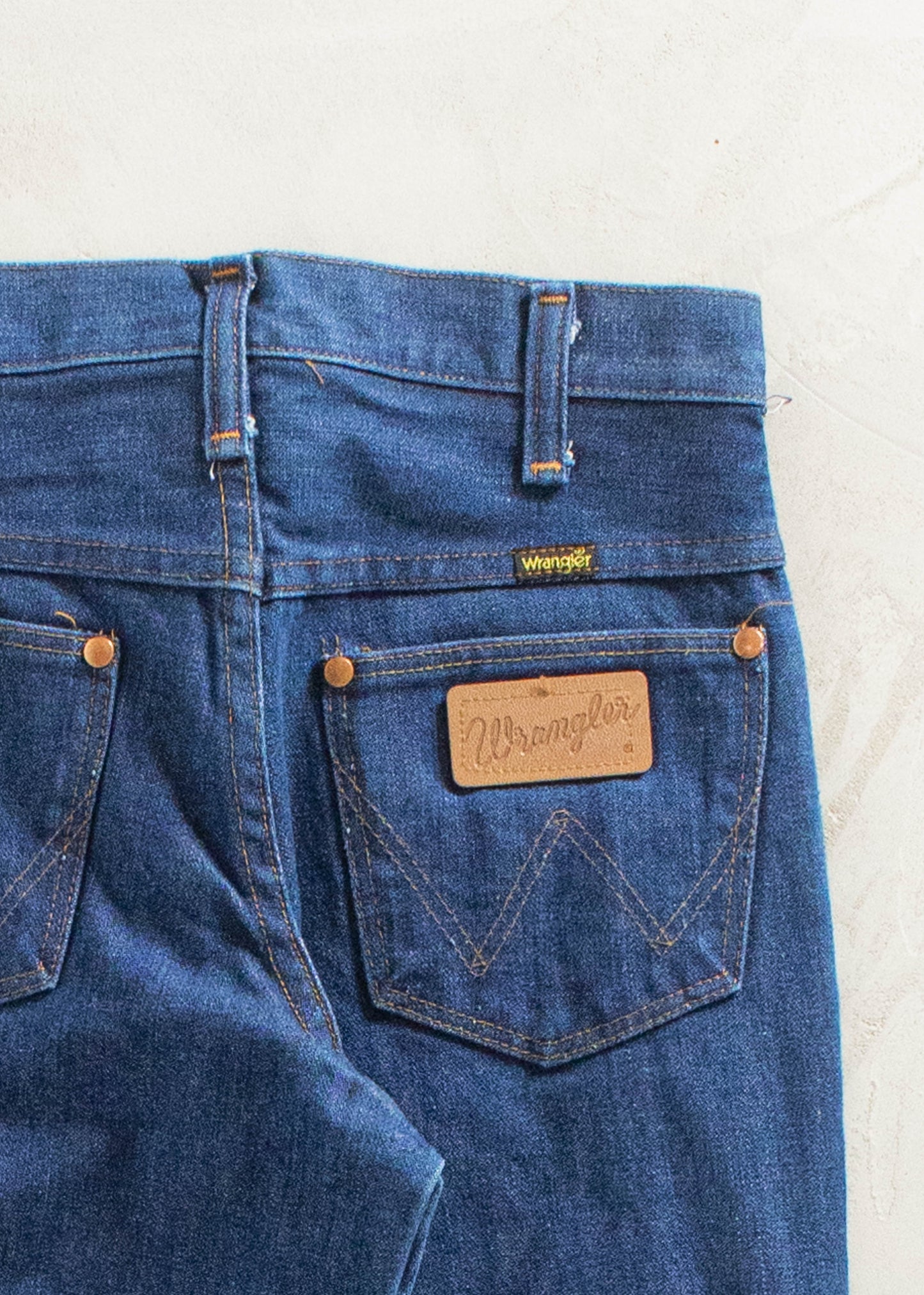 Vintage 1970s Wrangler Darkwash Flare Jeans Size Women's 25 Men's 28